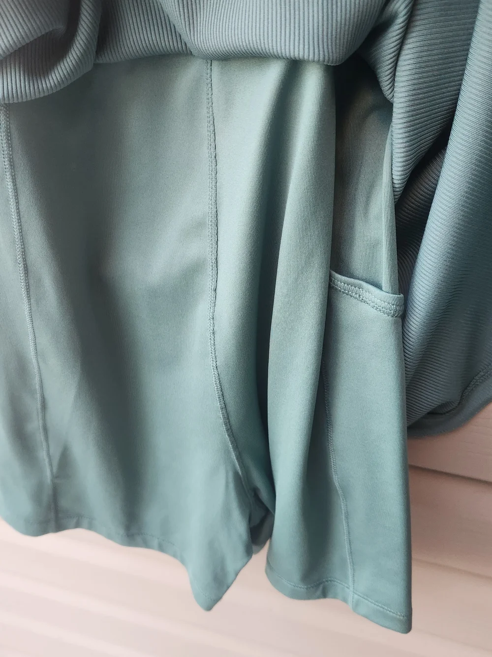 Nike Teal Scoop Neck Ribbed Mini Dress